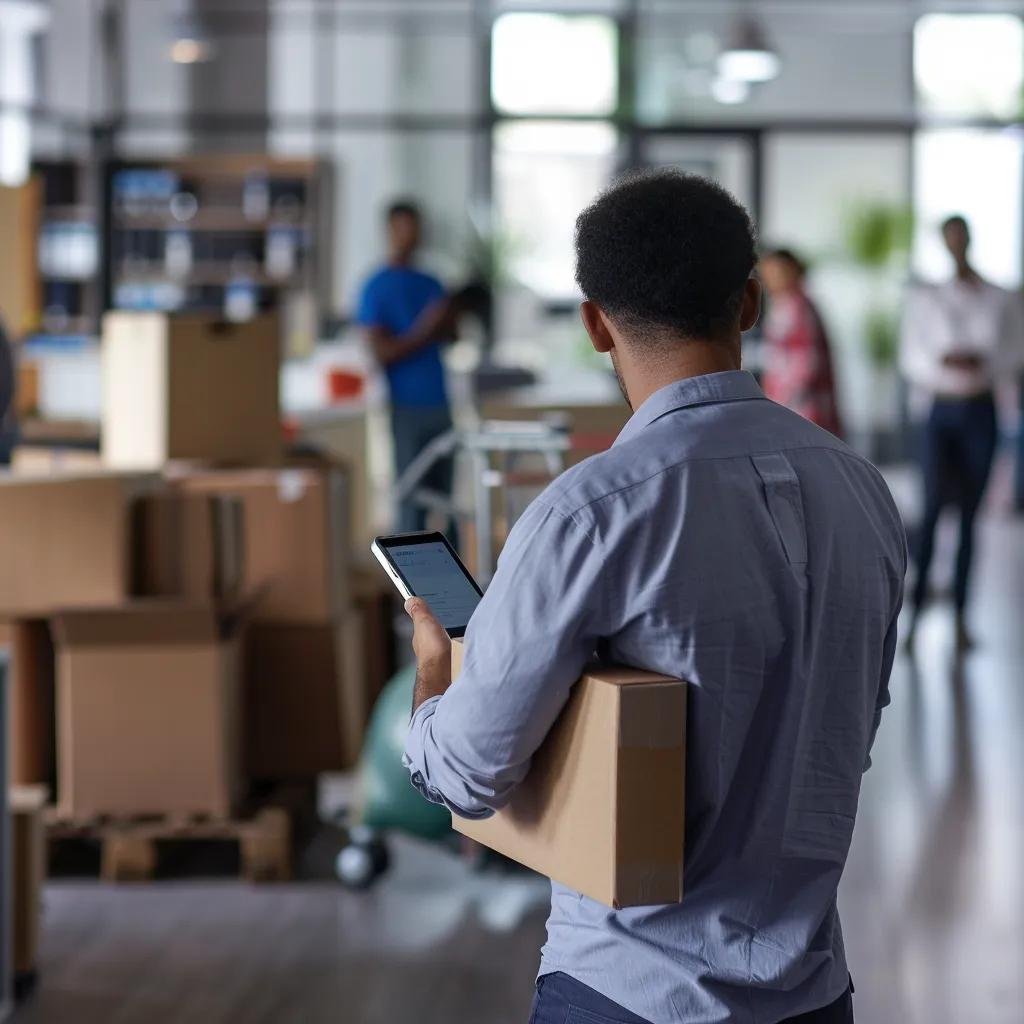 Mover coordinating a commercial move to minimize business downtime